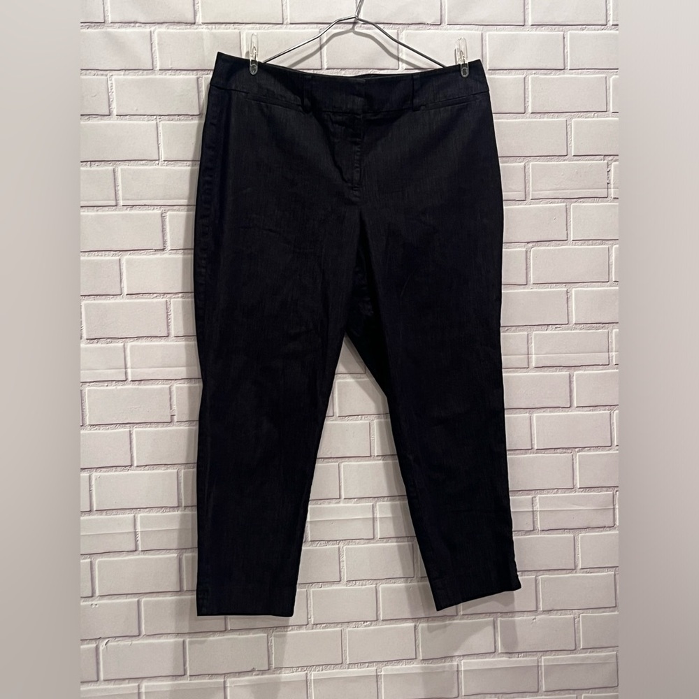 ANNE TAYLOR women blue curvy petite cottagecore capris/size 10P - Picture 4 of 8